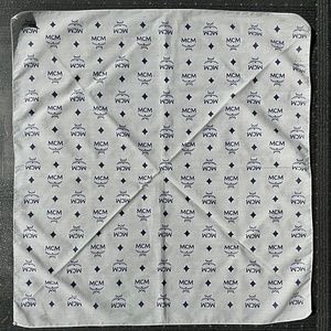 MCM Handkerchief Scarf Blue & White